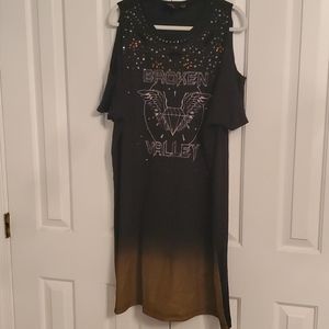 ASOS CURVE Cold Shoulder Rocker Dress